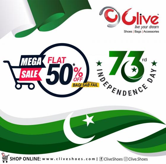Clive Shoes Azadi Sale! Flat 50 OFF on selected stock, started from